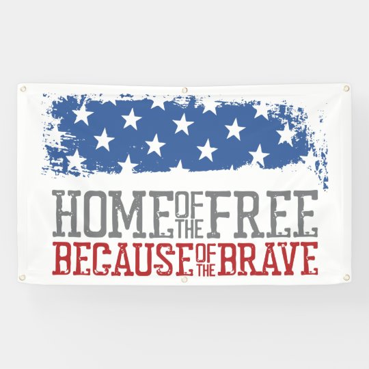 home of the free because of the brave flags