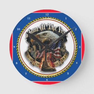 HOME OF THE FREE ROUND CLOCK