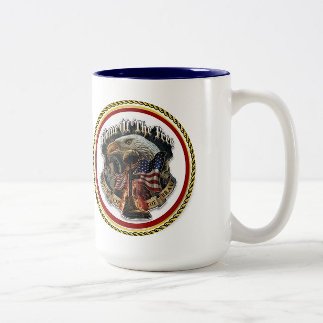 HOME OF THE FREE Two-Tone COFFEE MUG (Right)