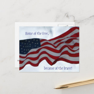 Home of the free ... Veterans Day Postcard