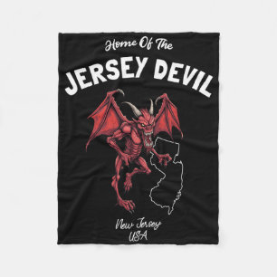 Home Of The Jersey Devil New Jersey Usa Cryptid Fleece Blanket