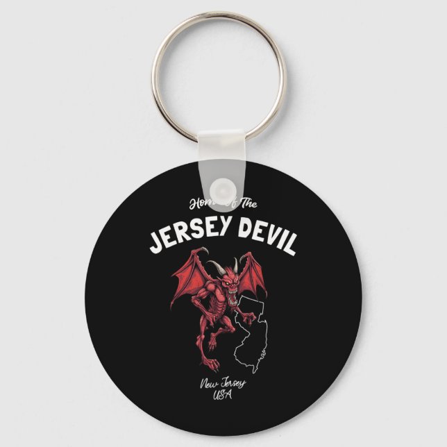 Home Of The Jersey Devil New Jersey Usa Cryptid  Key Ring (Front)