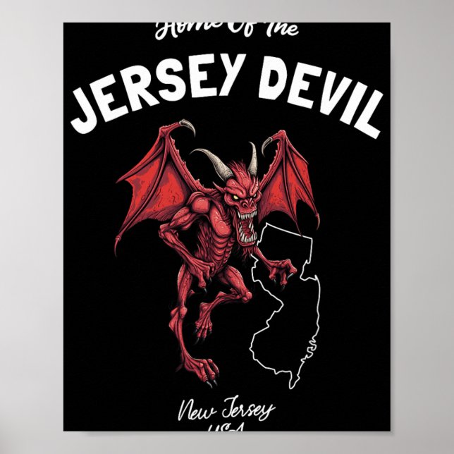 Home Of The Jersey Devil New Jersey Usa Cryptid  Poster (Front)