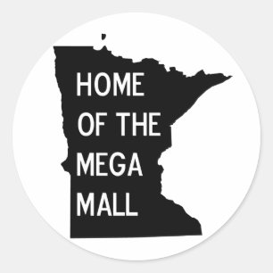 Home of the Mega Mall MN Silhouette Stickers