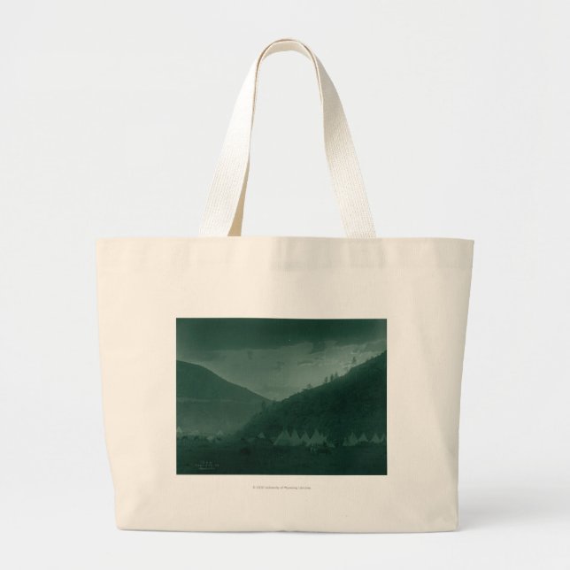 Home of the Mountain Crow Large Tote Bag (Front)