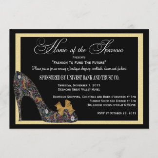 Home of the Sparrow Fashion Show Reduced Invitation