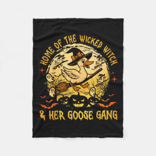Home Of The Wicked &amp; Her Goose Gang Witch Hall Fleece Blanket
