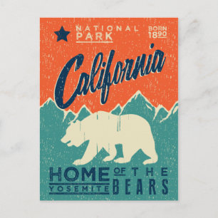 Home of the Yosemite Bears California Postcard