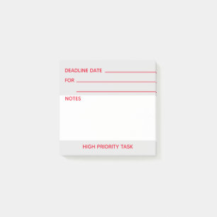 Home office employee high priority task reminder post-it notes
