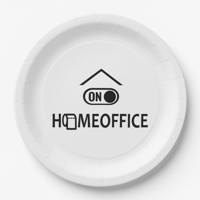 Home office on - Homeoffice on Paper Plate (Front)
