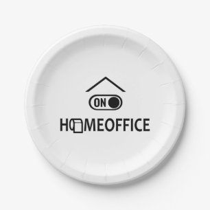 Home office on - Homeoffice on Paper Plate