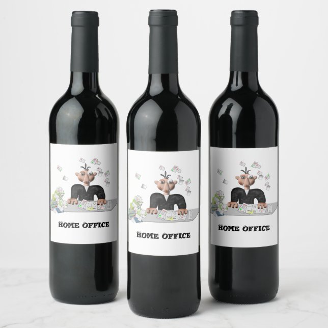 Home Office  , Personalised Wine Label (Bottles)