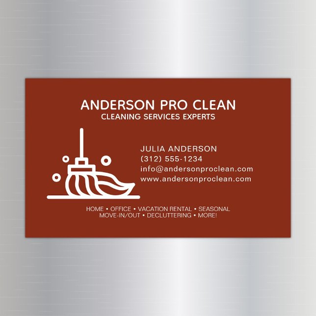 Home & Office Pro Cleaning Magnetic Business Card (Creator Uploaded)