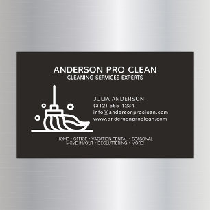 Home & Office Pro Cleaning Magnetic Business Card