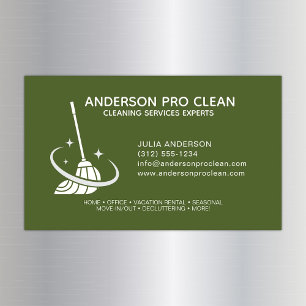 Home & Office Pro Cleaning Magnetic Business Card