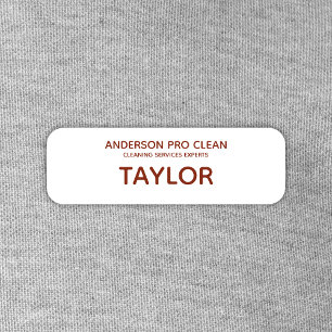 Home & Office Pro Cleaning  Name Tag