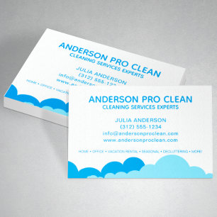 Home & Office Pro Cleaning Service Bubbles Business Card