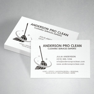 Home & Office Professional Cleaning Service Business Card