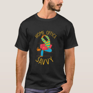 Home Office Savvy Work From Home Coworker Wfh Coll T-Shirt