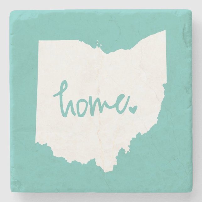 Home Ohio Custom Colour Stone Coaster (Front)