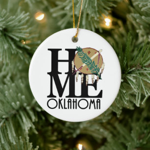 HOME Oklahoma Ceramic Tree Decoration