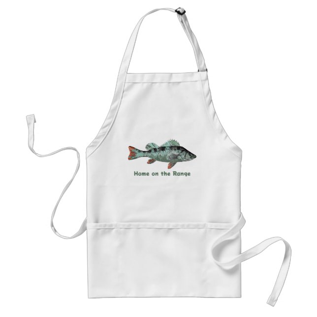 Home on the Fish Seafood Animal Watercolor  Standard Apron (Front)