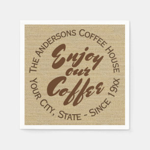 Home or Business Coffee Shop Napkin