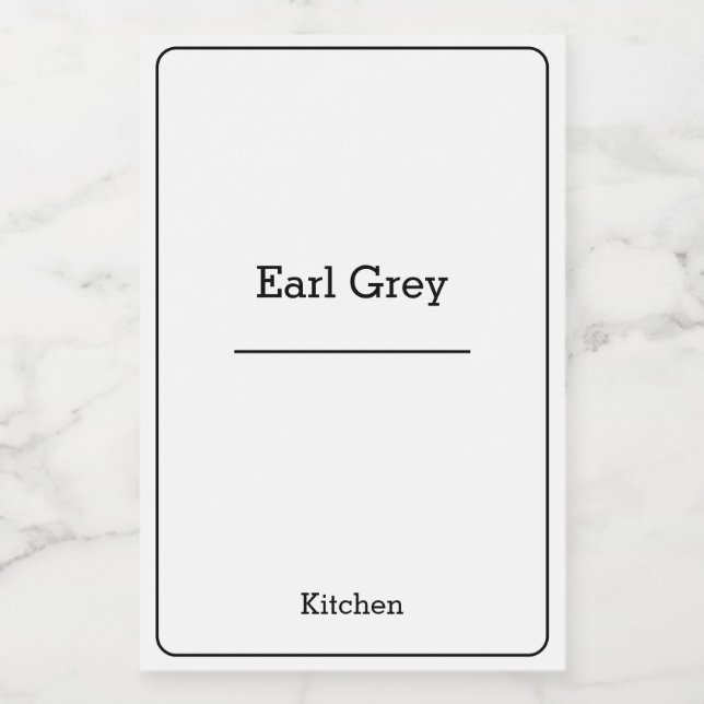 home organisation Minimalist Modern storage jar Food Label (Single Label)