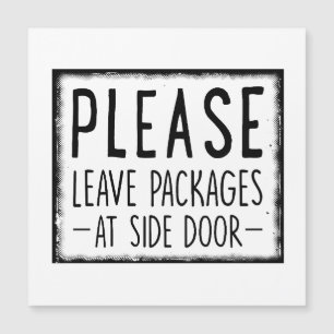 Home package, Please leave packages at side door -