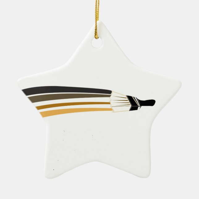 Home Painting | Artist Paint Brush Ceramic Tree Decoration (Front)