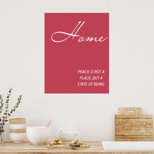 Home Peace Is A State Of Being Wall Art - Serene L