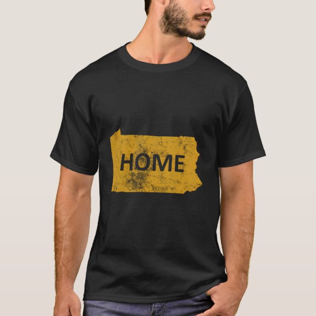 Home - Pennsylvania Black & Gold T-Shirt (Front)