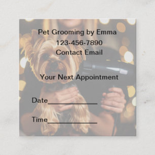 Home Pet Grooming Service Cool Appointment Cards