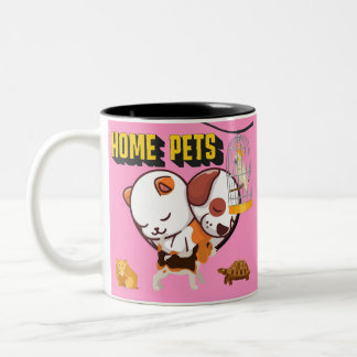 Home Pets – Cute & Cozy Animal Love for Your Space Two-Tone Coffee Mug