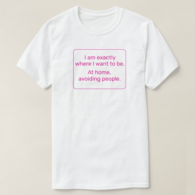 Home (pink) T-Shirt (Design Front)