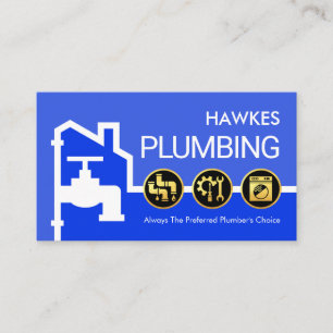 Home Pipeline Frame Leaking Faucet Business Card