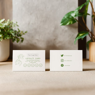 Home plant shop, your logo modern loyalty card.
