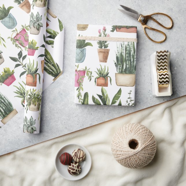 Home Plants Wrapping Paper (Crafts)