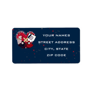 Home Plate Baseball Wedding Labels 03-Blue