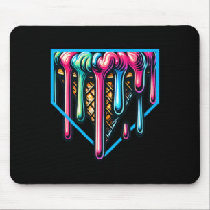 Home Plate Drip - Ice Cream Softll And Sell Mouse Mat