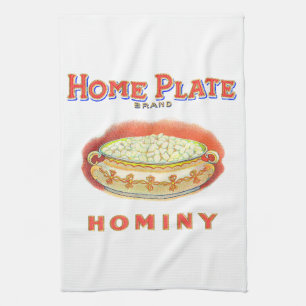 Home Plate Hominy Grits Tea Towel