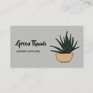 Home Potted Plants Doodle Art Business Card