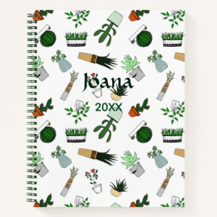 Home Potted Plants Doodle Art Notebook