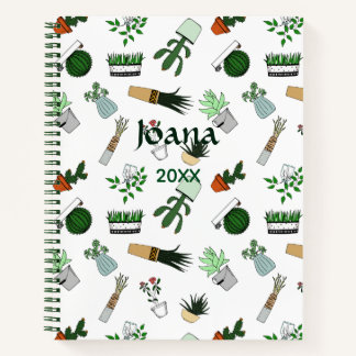 Home Potted Plants Doodle Art Notebook