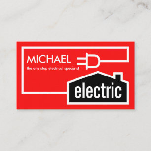 Home Power Plug Electrical Circuit Business Card