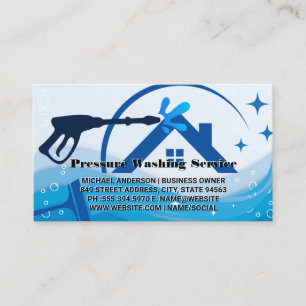 Home Pressure Washing Services Cleaners Business Card