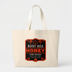 Home Produce Honey Large Tote Bag