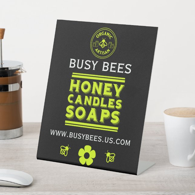 Home Produce Honey  Pedestal Sign (In SItu)