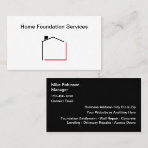 Home Property Foundation Repair Business Card