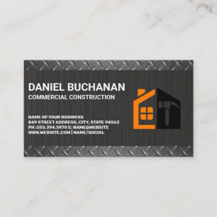 Home Property   Metal   Construction Business Card
